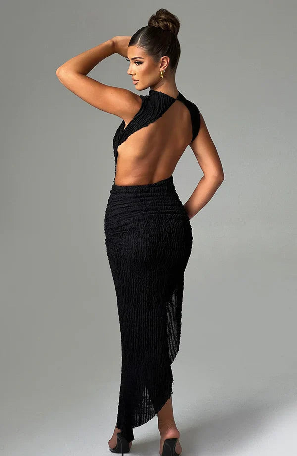 Aphrodite High Slit Midi Dress
