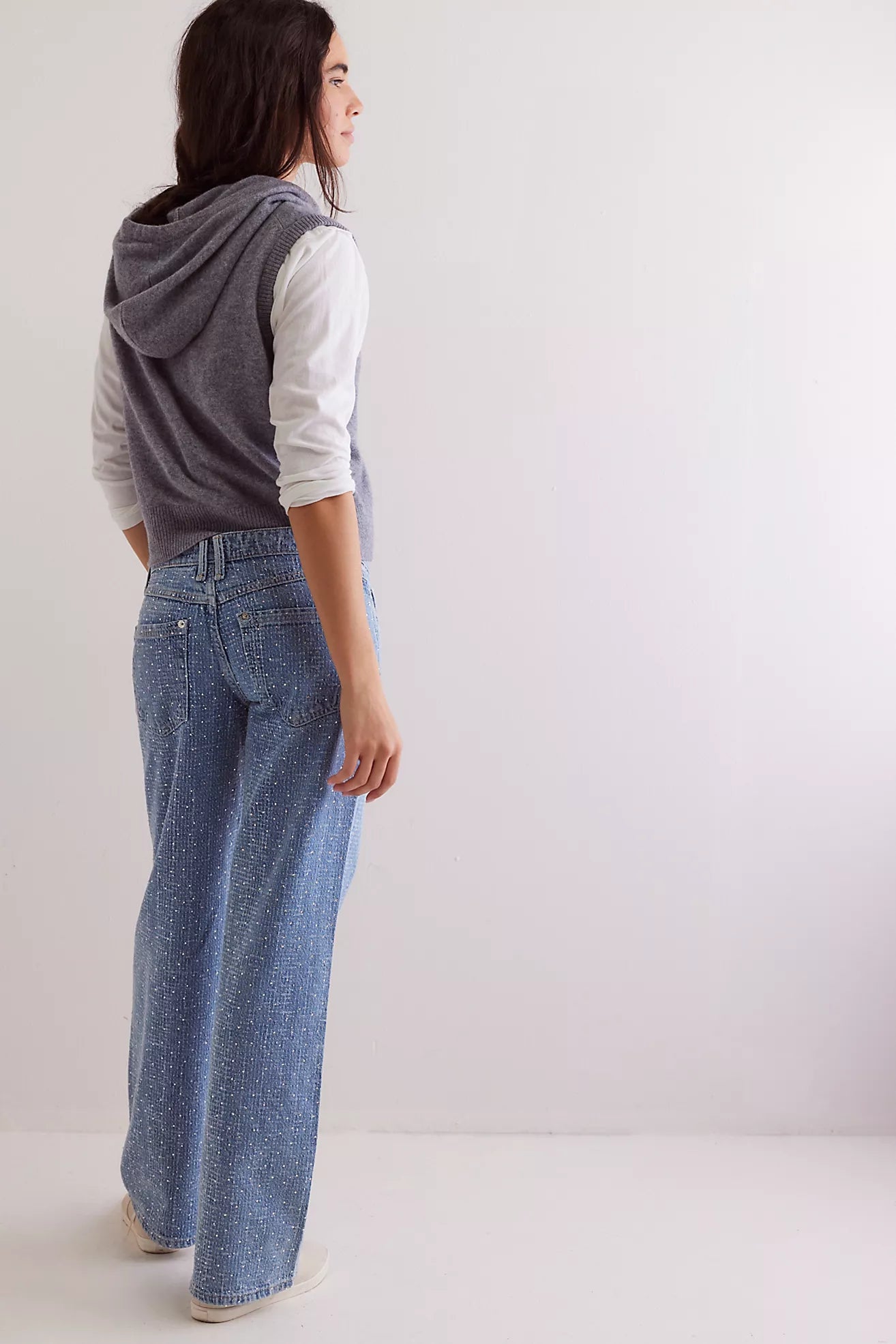 Wide Leg Sparkle Jeans
