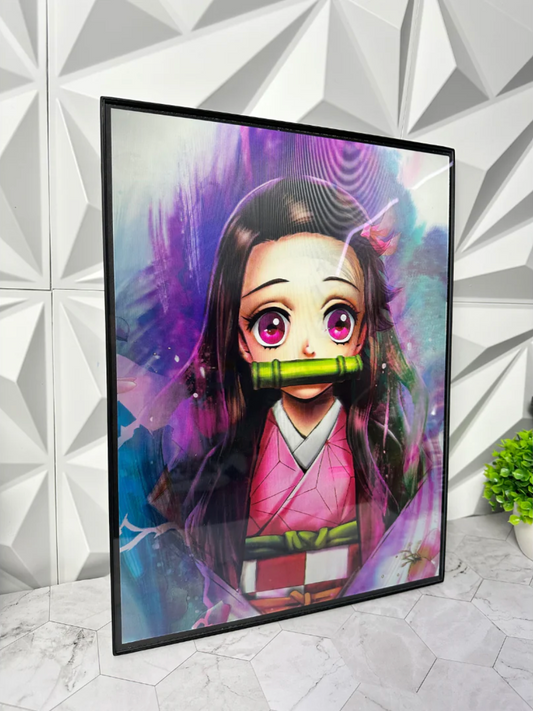 Póster Holográfico De Demon Slayer