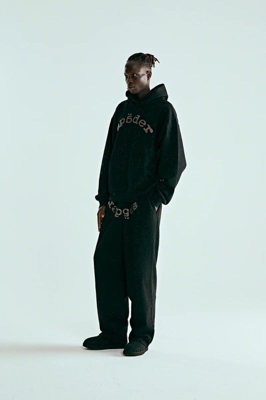 Reflective Rhinestone Spider Hoodie